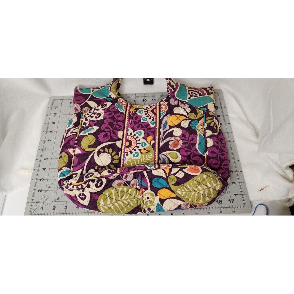 Vera Bradley Purple Floral Clementine Tote Bag